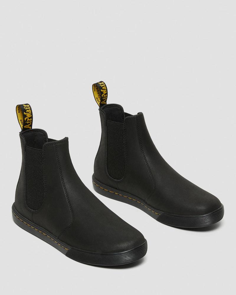 Black Women's Dr Martens Makela Leather Casual Ankle Boots | CA 63WNB